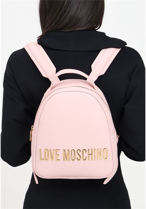 Zaino rosa da donna con logo metallico LOVE MOSCHINO | JC4197PP1LKD0600